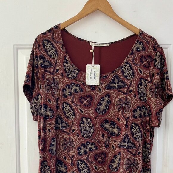 Peruvian Connection Woman's Plus-Size Brown Floral Casbah Maxi Dress Sz XXL - Picture 2 of 11